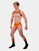 chaussettes gym socks noir orange fluo 4