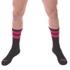 chaussettes gym socks noir rose fluo