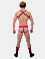 chaussettes gym socks noir rose fluo 5