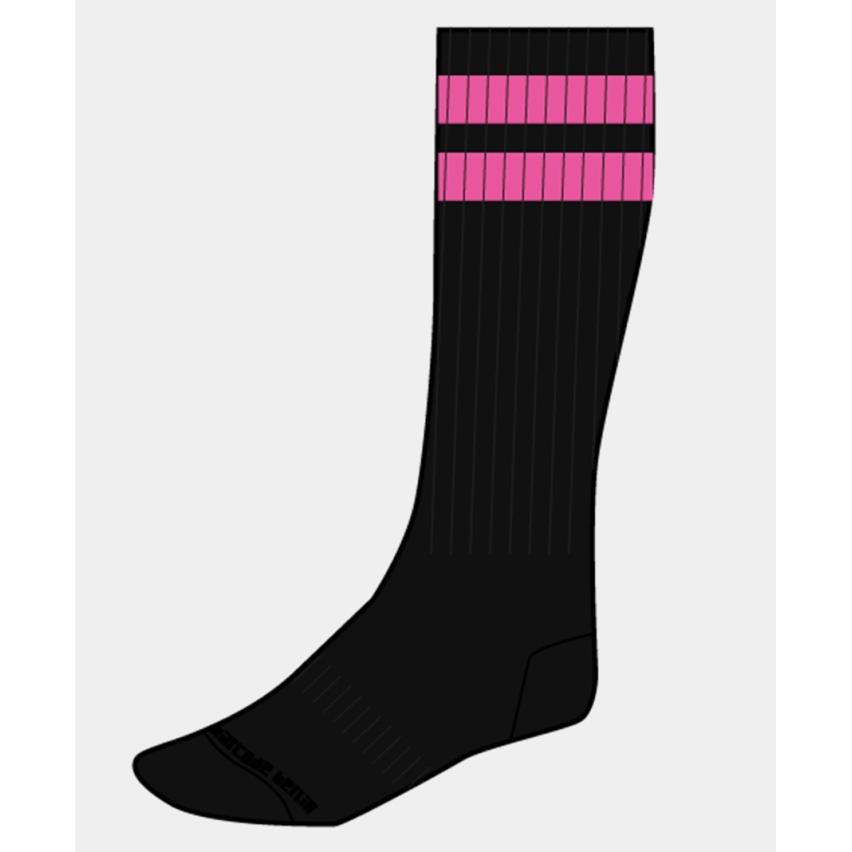 chaussettes gym socks noir rose fluo 6