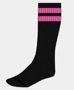 chaussettes gym socks noir rose fluo 6