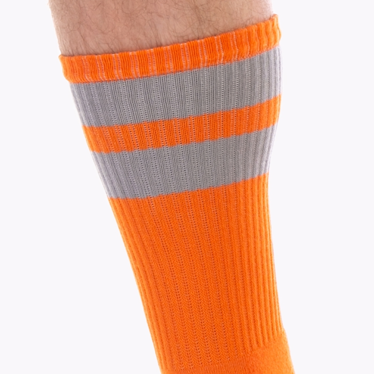 chaussettes gym socks orange gris 1