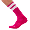 chaussettes gym socks rose blanc