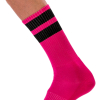 chaussettes gym socks rose noir 1