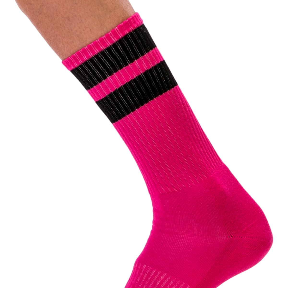 chaussettes gym socks rose noir 1