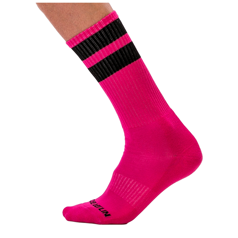 chaussettes gym socks rose noir