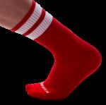 chaussettes gym socks rouge blanc 1