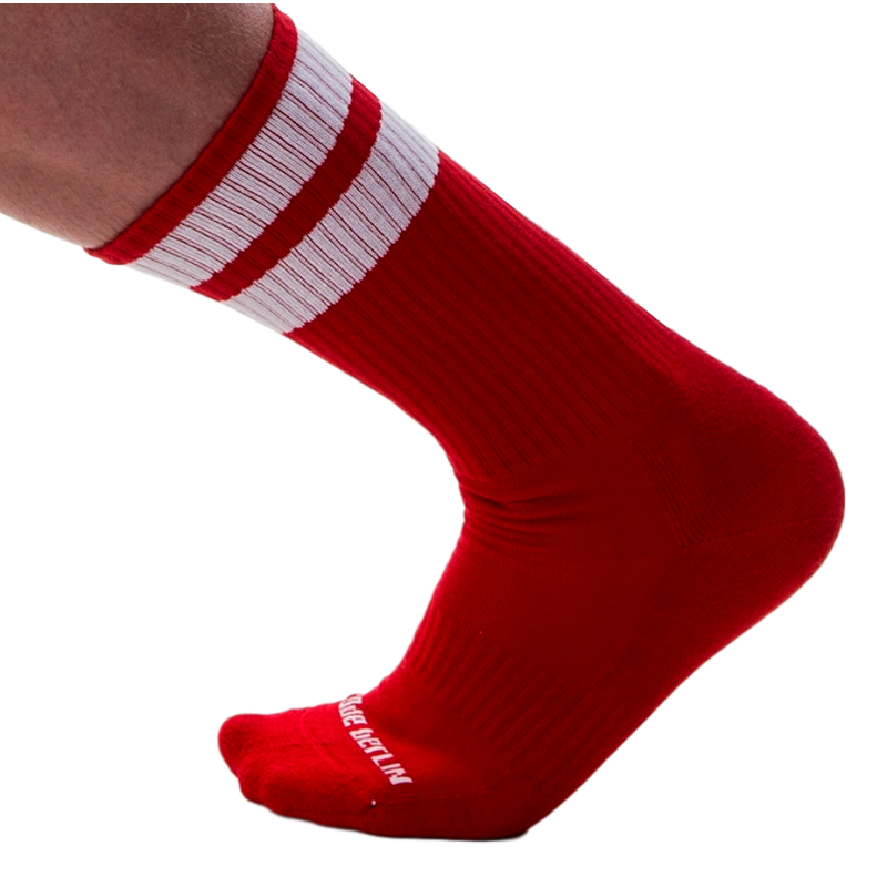chaussettes gym socks rouge blanc 1