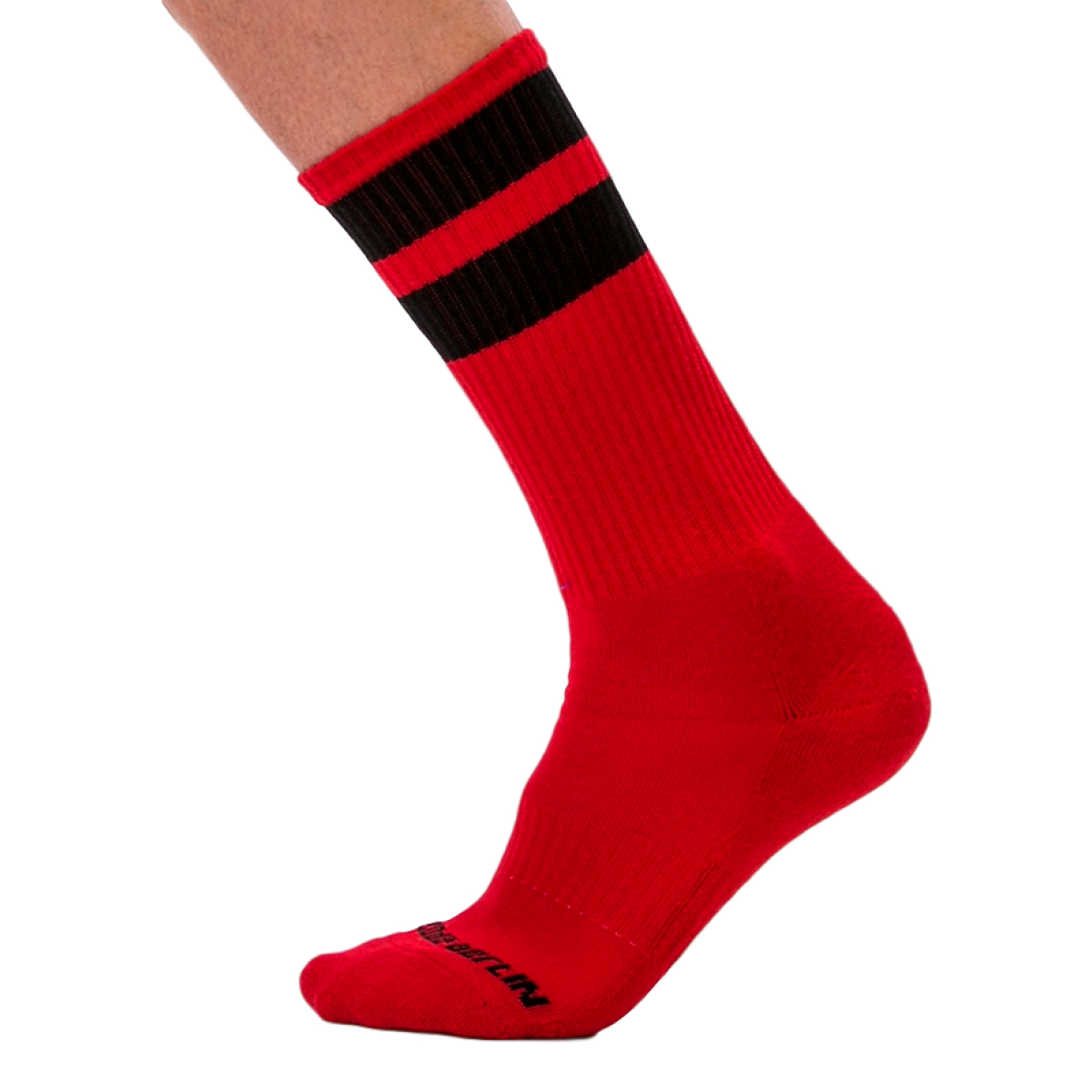 chaussettes gym socks rouge noir