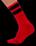 chaussettes gym socks rouge noir