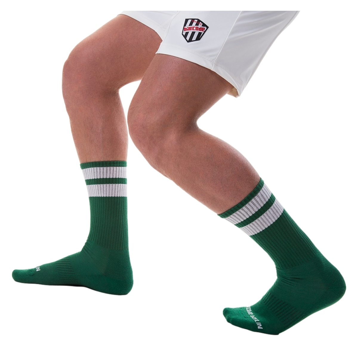 chaussettes gym socks vert blanc 1