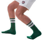 chaussettes gym socks vert blanc 1