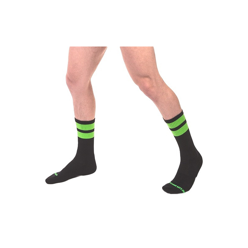 chaussettes gym socks vert fluo 1