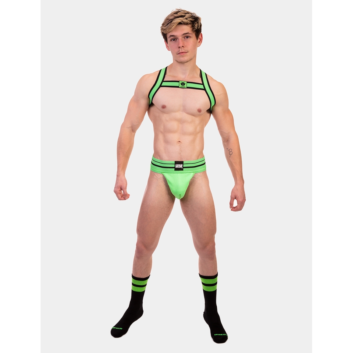 chaussettes gym socks vert fluo 3