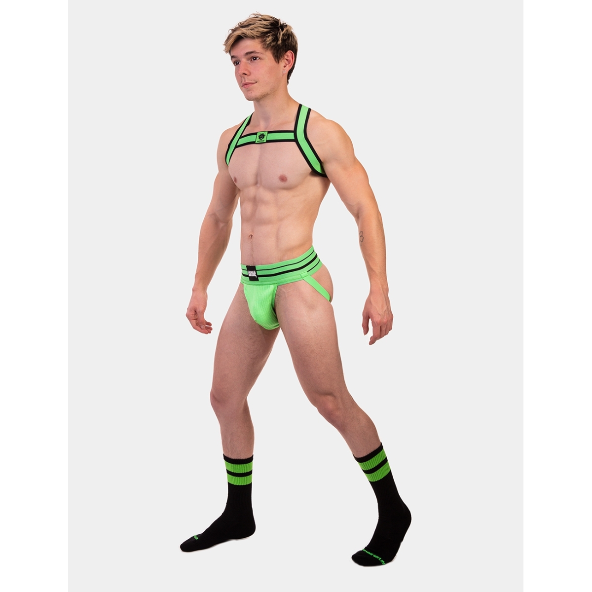 chaussettes gym socks vert fluo 4