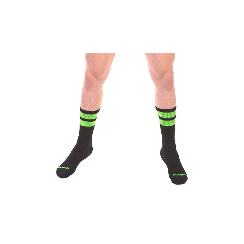 chaussettes gym socks vert fluo