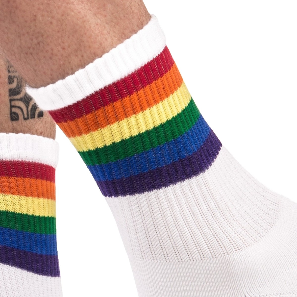 chaussettes half socks rainbow 1