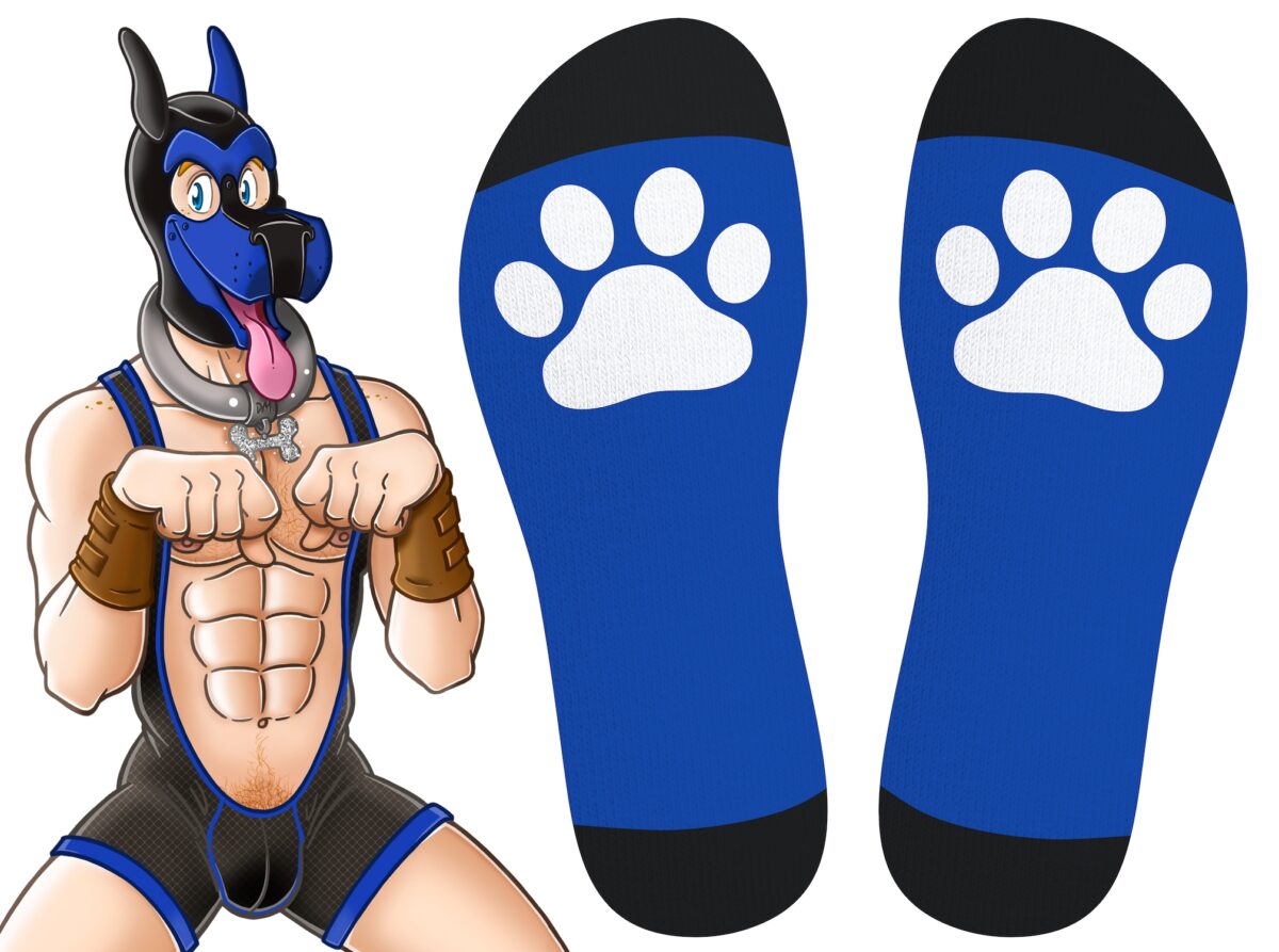 chaussettes hautes big good boy bleues 1
