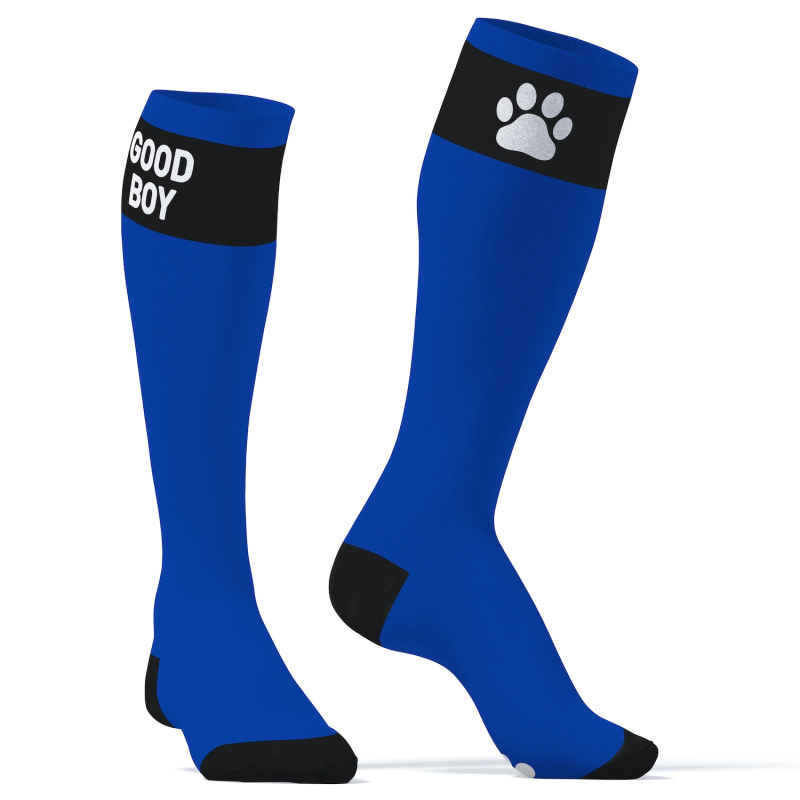 chaussettes hautes big good boy bleues