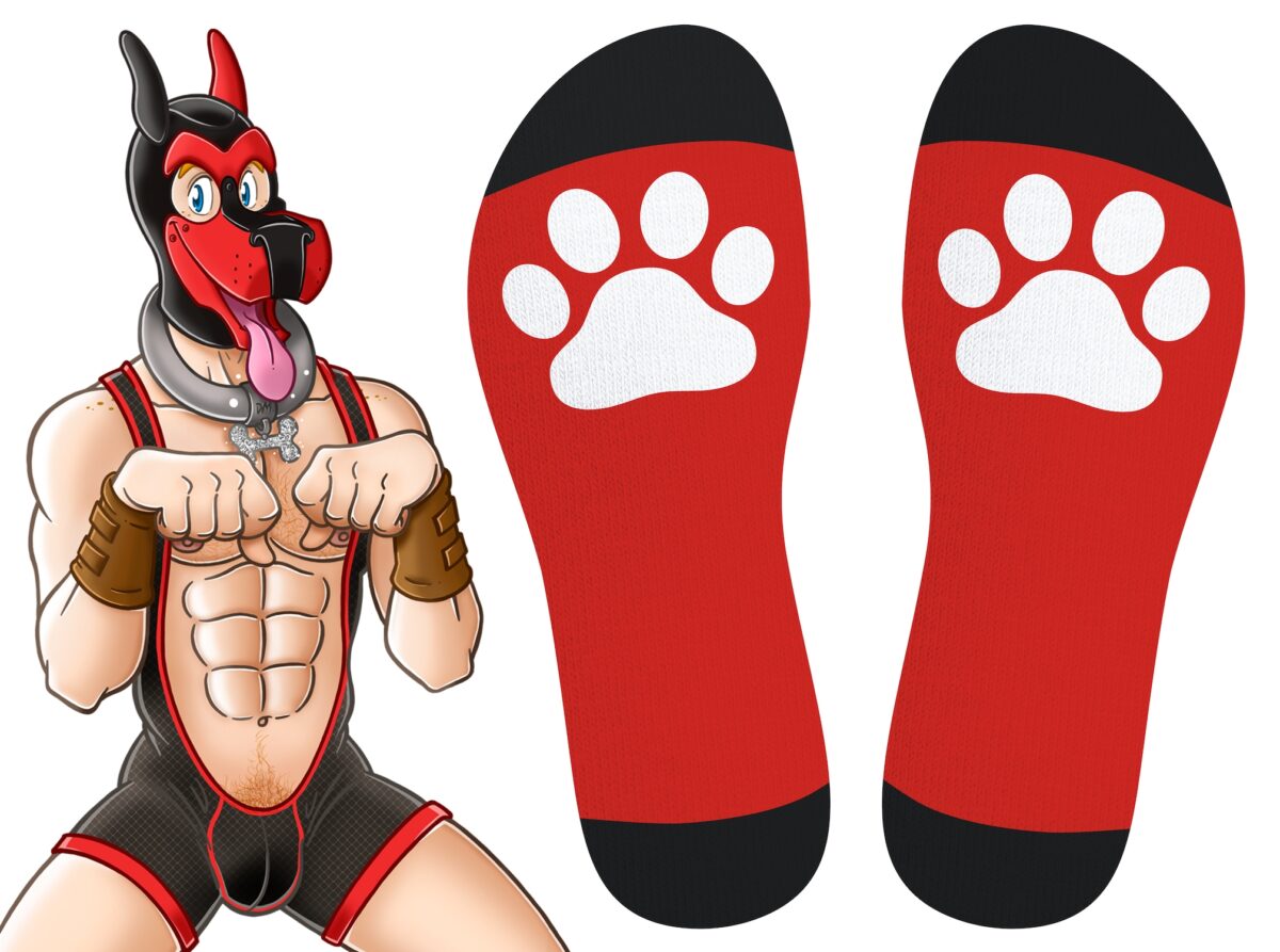 chaussettes hautes big good boy rouges 1