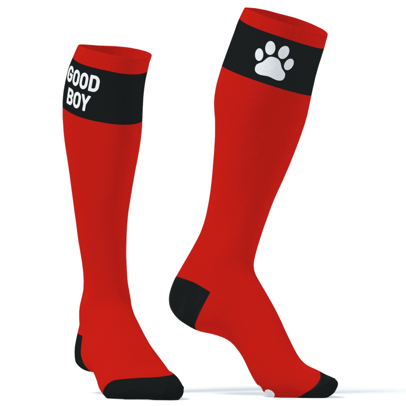chaussettes hautes big good boy rouges