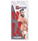 chaussettes hautes colors sneakxx rouges 3