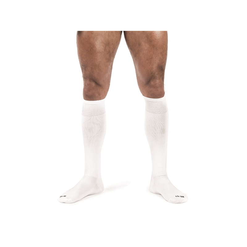 chaussettes hautes foot socks blanc 1