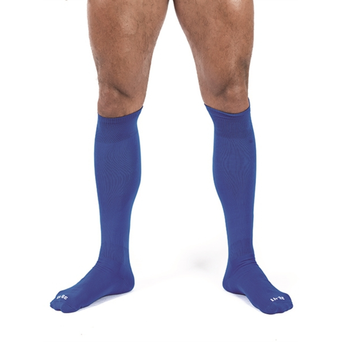 chaussettes hautes foot socks bleu 1