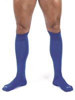 chaussettes hautes foot socks bleu 1