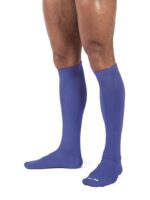 chaussettes hautes foot socks bleu