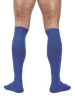 chaussettes hautes foot socks bleu 2
