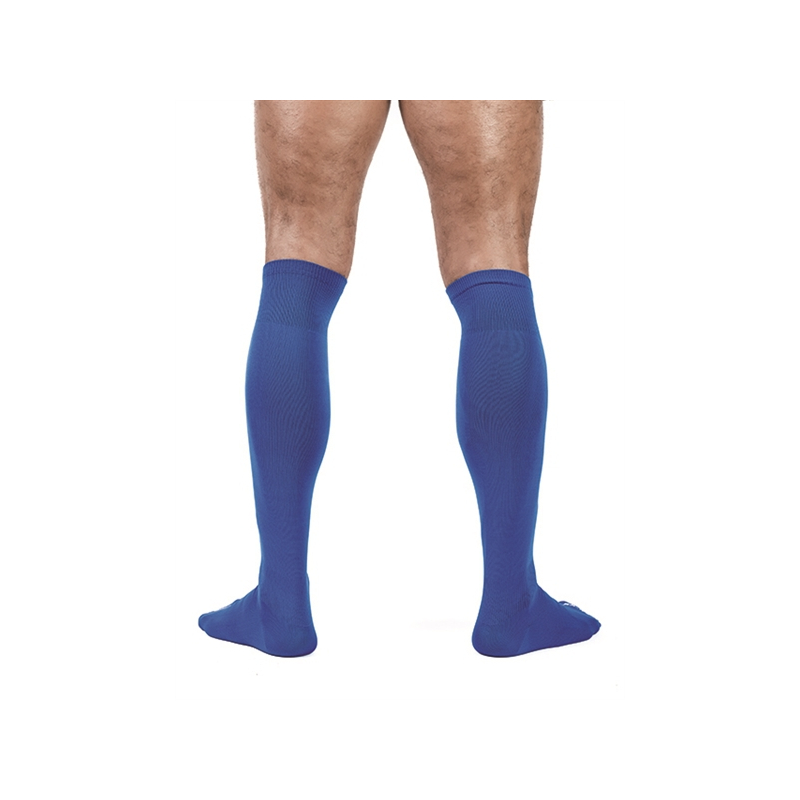 chaussettes hautes foot socks bleu 2
