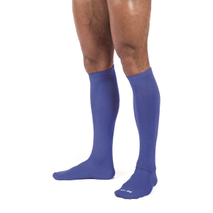 chaussettes hautes foot socks bleu