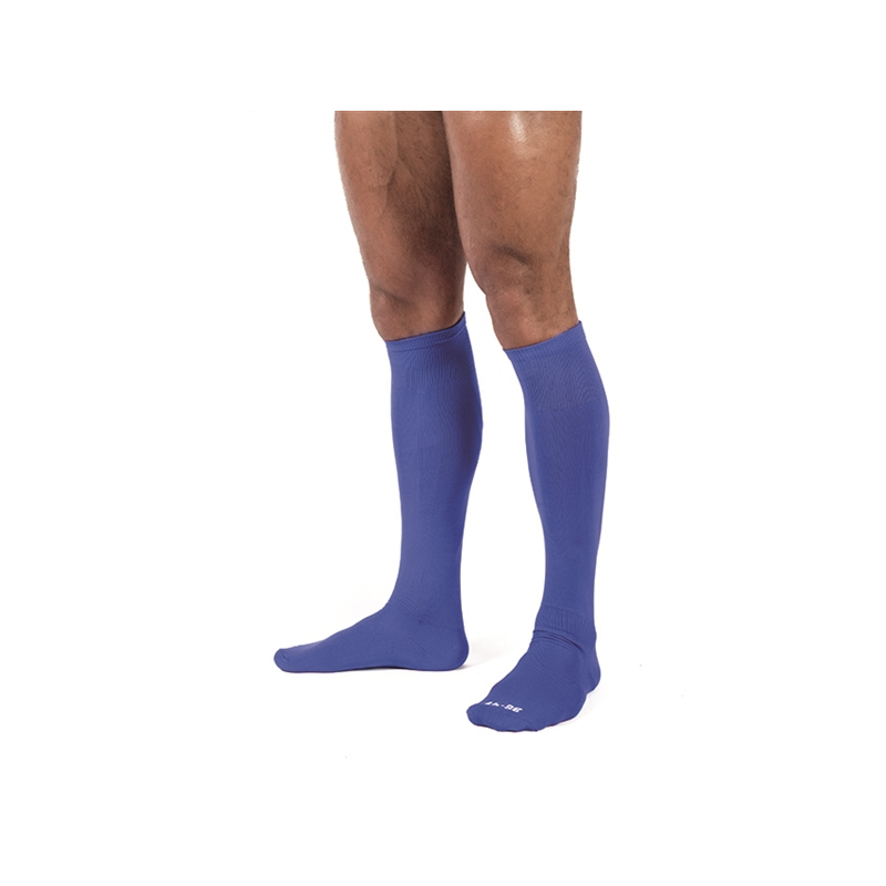 chaussettes hautes foot socks bleu