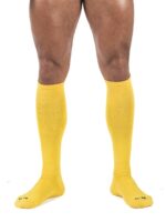 chaussettes hautes foot socks jaune 1