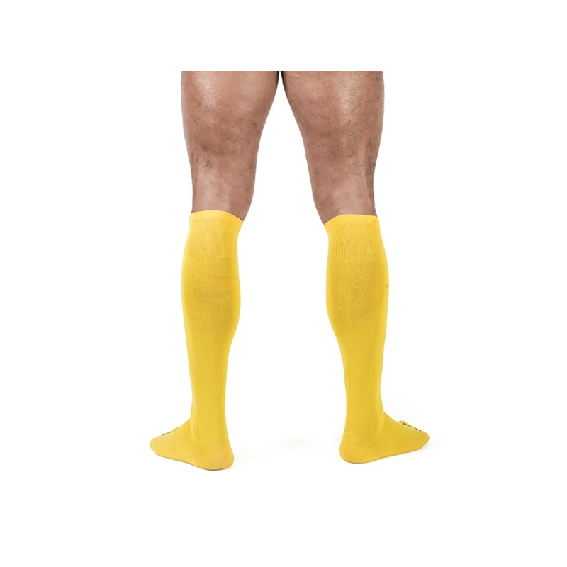 chaussettes hautes foot socks jaune 2