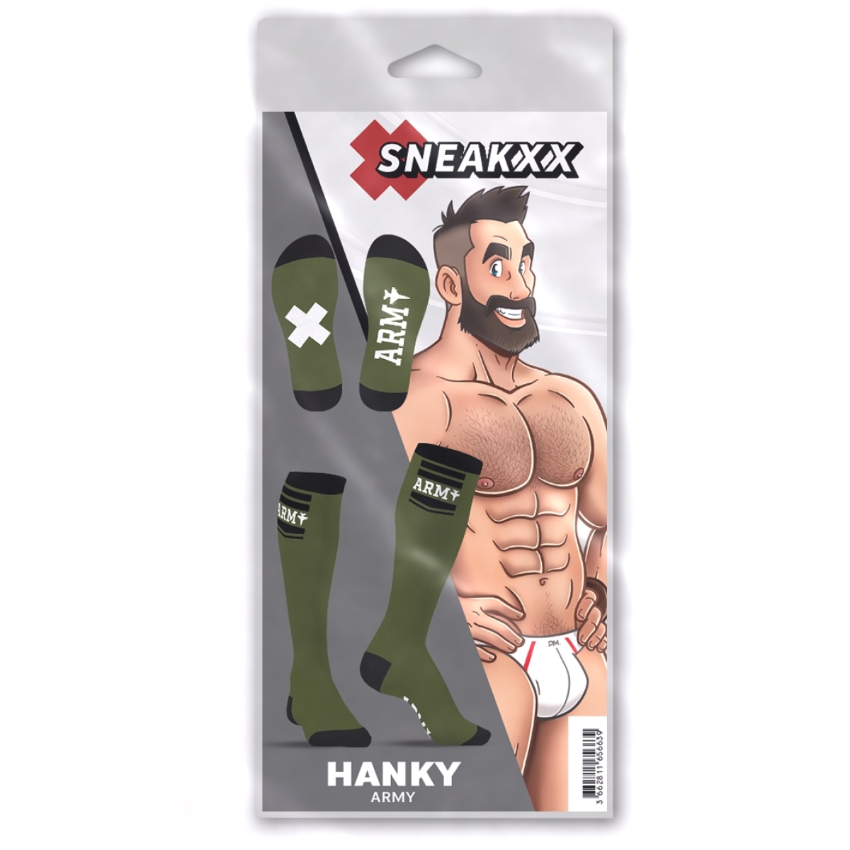 chaussettes hautes hanky army sneakxx vertes 3