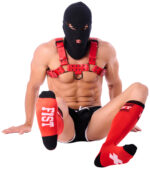 chaussettes hautes hanky fist sneakxx rouge 1 scaled