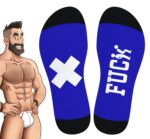 chaussettes hautes hanky fuck sneakxx bleues 2