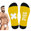 chaussettes hautes hanky piss sneakxx jaunes 2