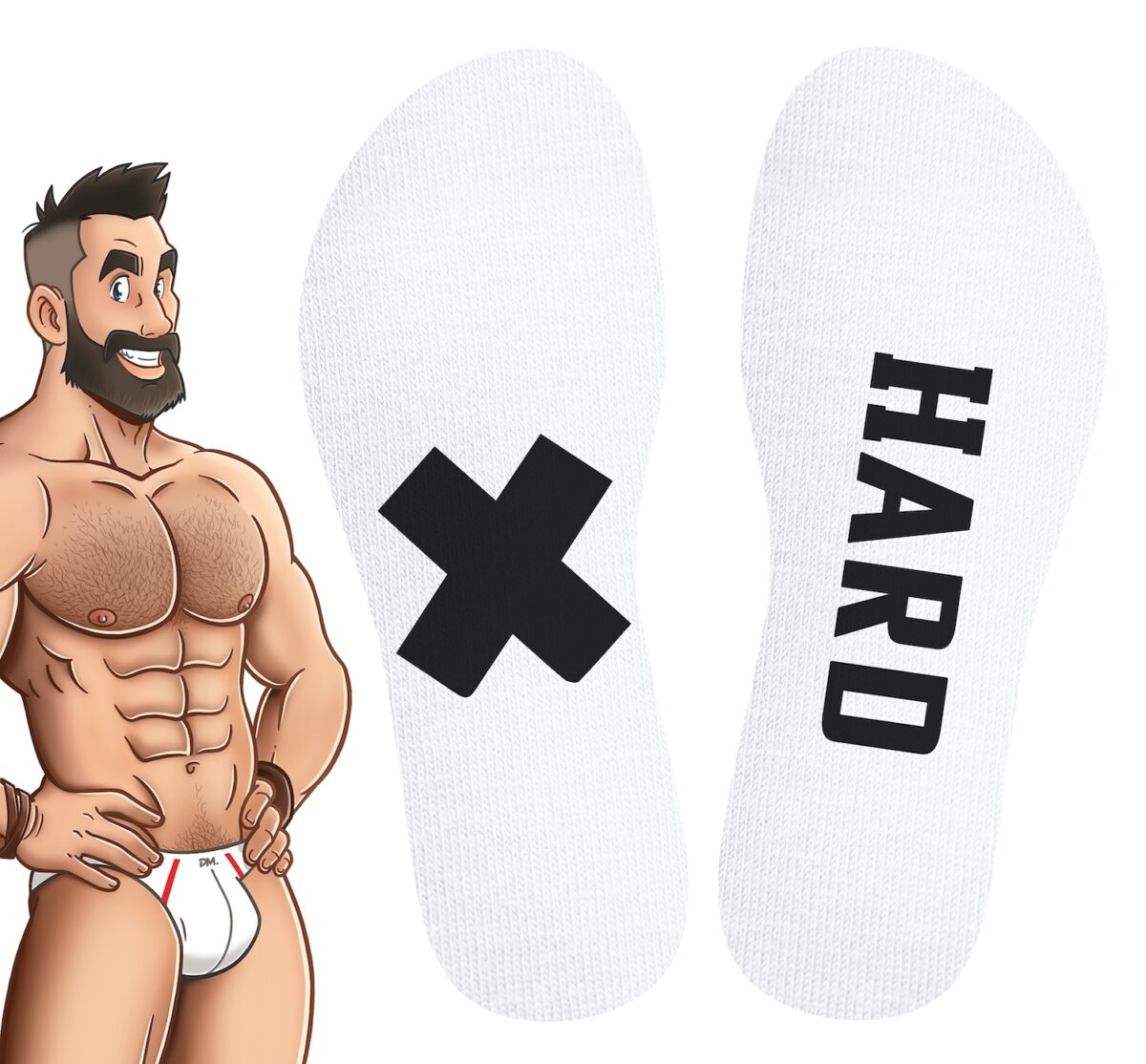 chaussettes hautes hard sneakxx blanc noir 2