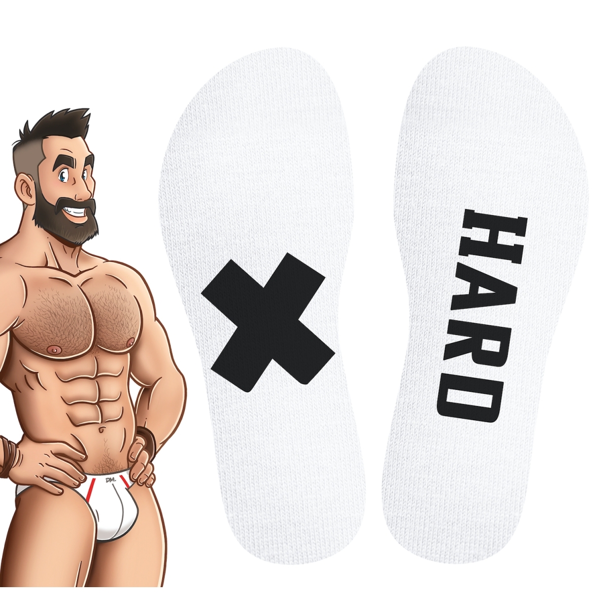 chaussettes hautes hard sneakxx blanc noir 2