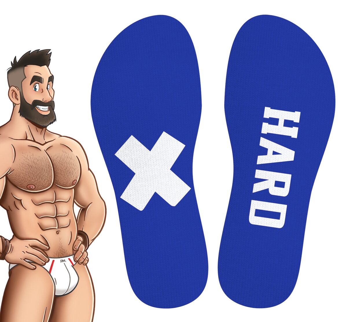 chaussettes hautes hard sneakxx bleu blanc 2