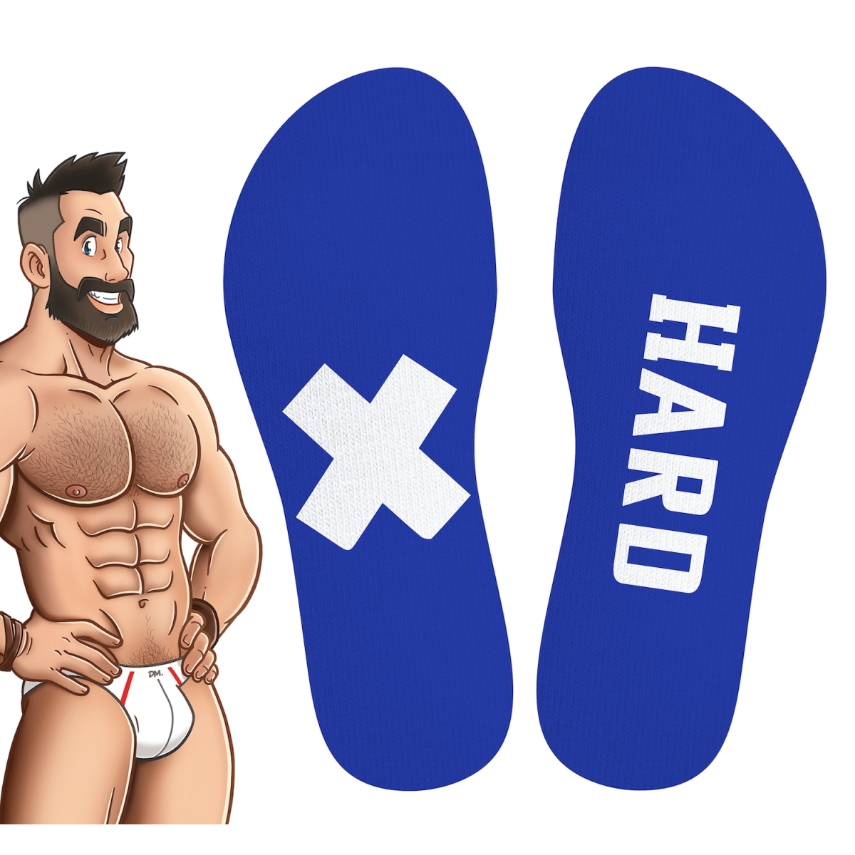 chaussettes hautes hard sneakxx bleu blanc 2