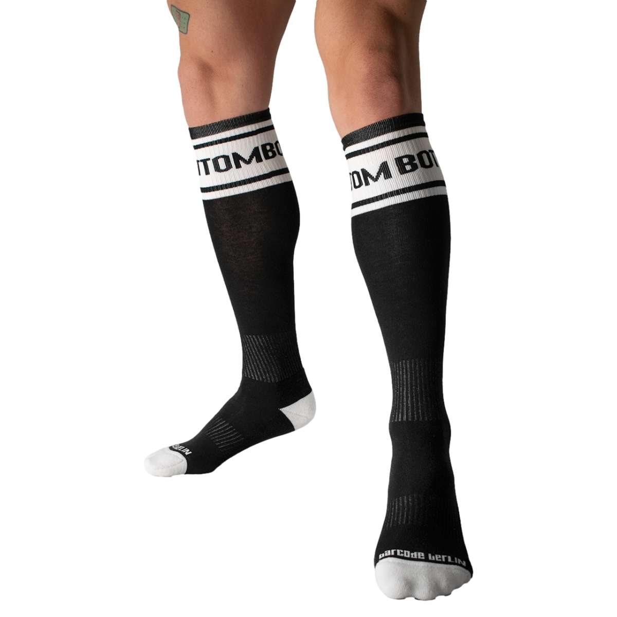 chaussettes hautes identity bottom noires