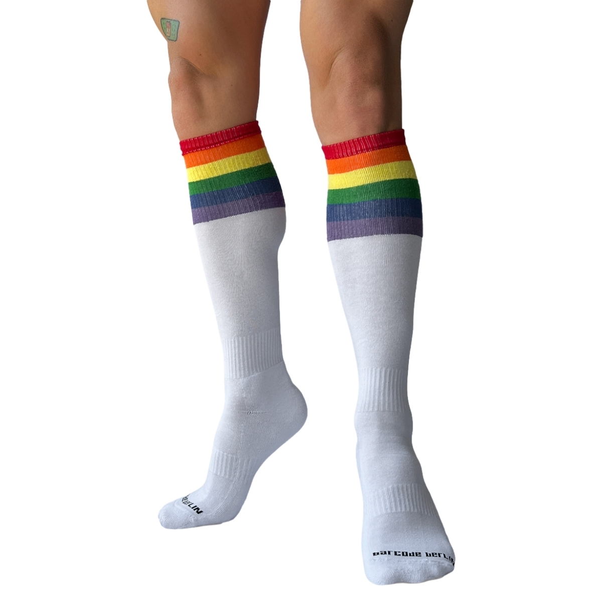 chaussettes hautes pride football blanches