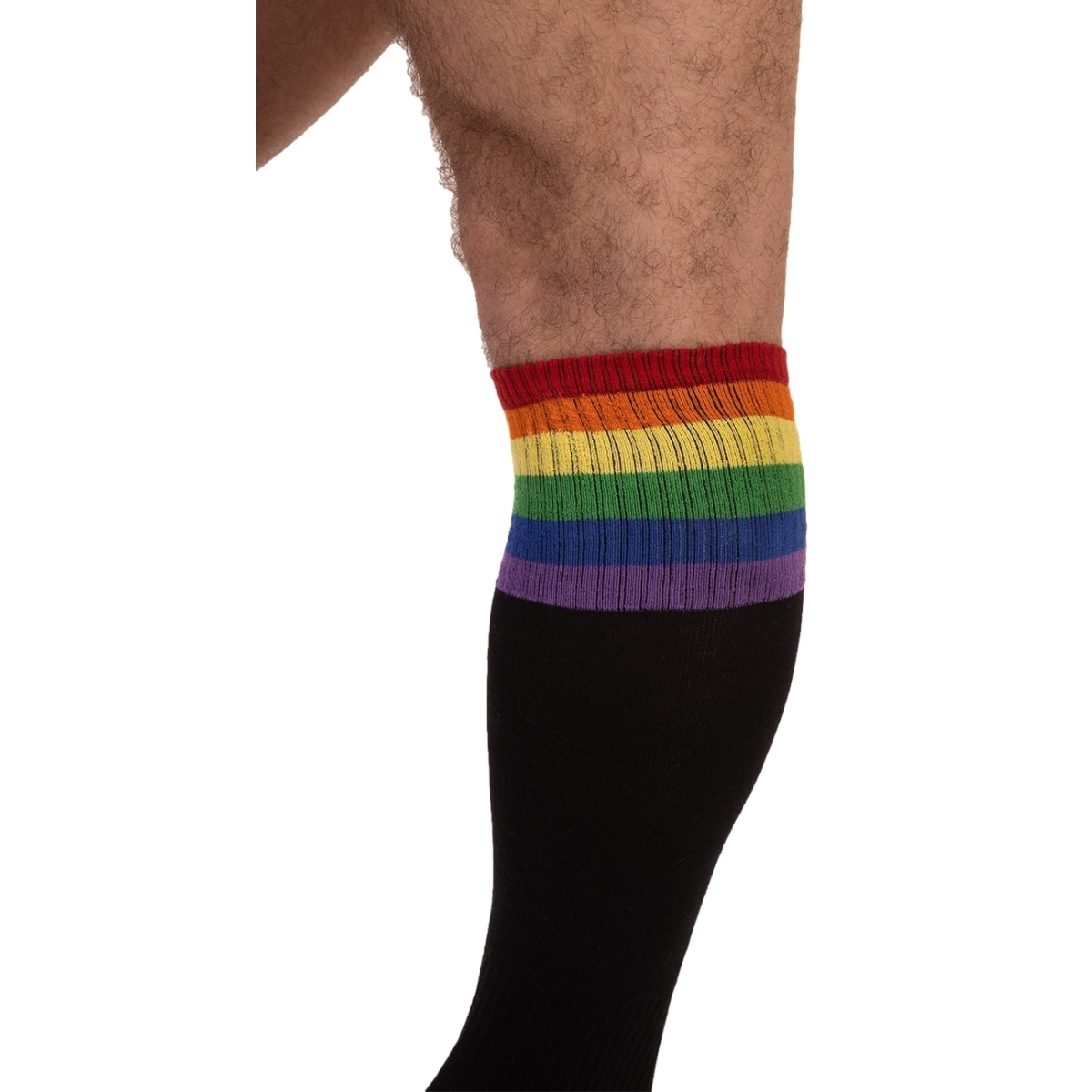 chaussettes hautes pride football noires 1