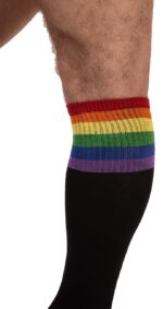 chaussettes hautes pride football noires 1