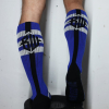 chaussettes hautes retro remix bleues 1