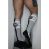 chaussettes hautes retro remix grises 3